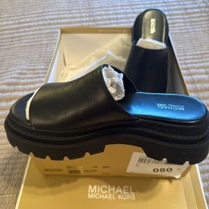 Michael Kors Black Slide Sandals